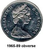 Canada Copper 1989 5 cents  (Elizabeth II) 4.6gr .750