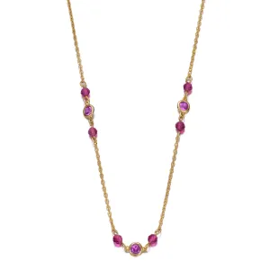 Caroline Dainty Purple Golden Necklace