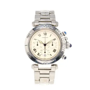 Cartier Pasha 38mm Quartz Chrono (ref. W31018H3)