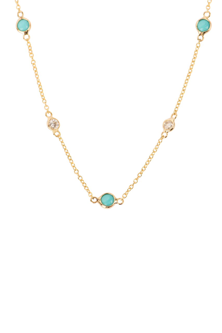 Christina Greene Dainty 14K Gold & Diamond Necklace
