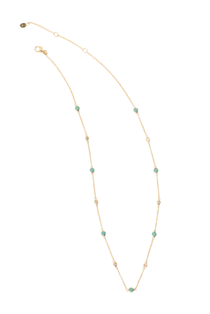 Christina Greene Dainty 14K Gold & Diamond Necklace
