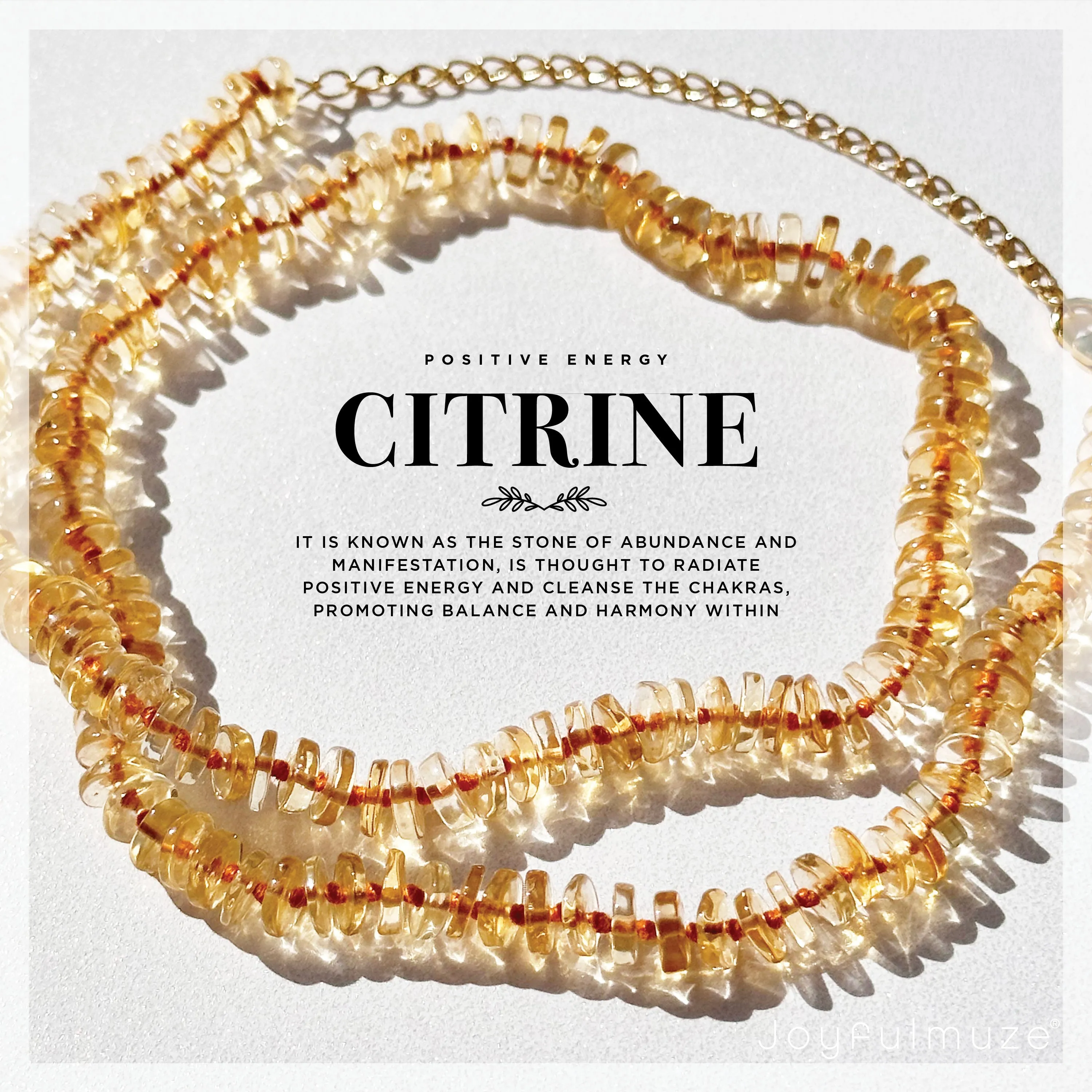 Citrine Knotted Necklace