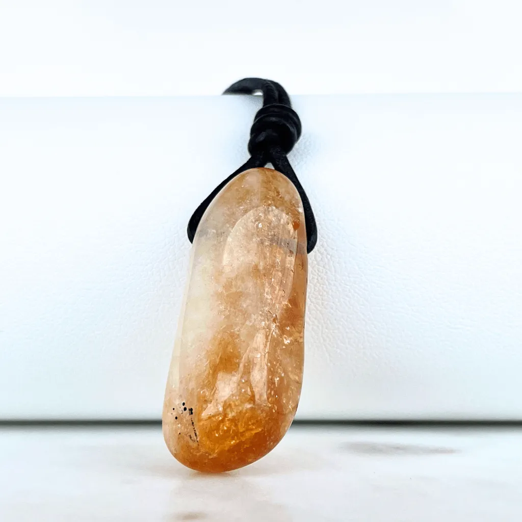 Citrine Nugget Gemstone OOAK Pendant - Exclusive Gem Pendant