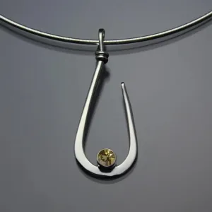 Citrine Pendant Necklace PEN030CI Sterling Silver or 14K Gold by John Tzelepis Jewelry