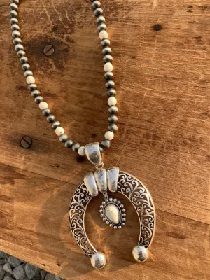 Classic Ivory Squash Blossom Necklace Set