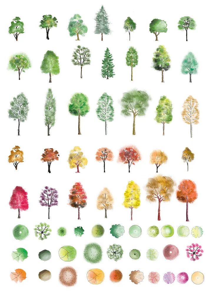 Colour photoshop trees