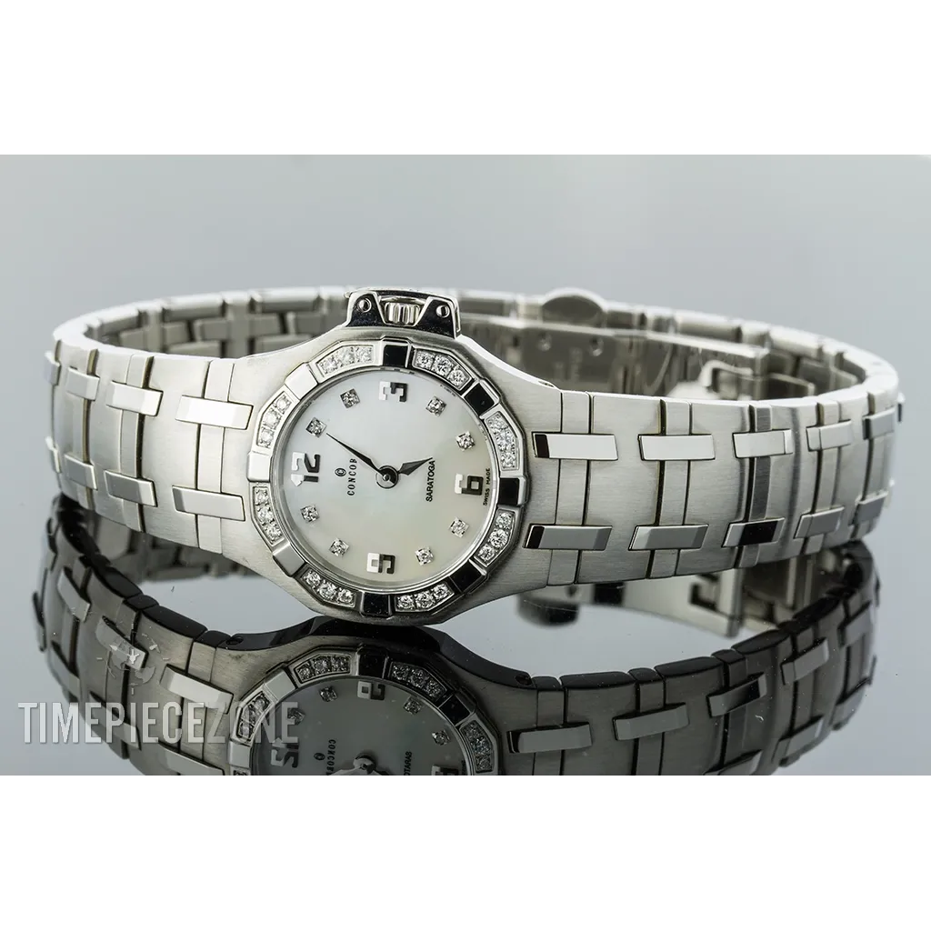 Concord Saratoga Watch MOP Dial Diamonds 24mm Quartz (FINAL SALE)
