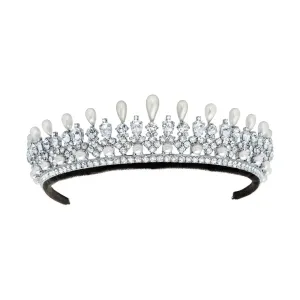 CRISLU Crystal Pearl & Crystal Tiara by Andrew Prince
