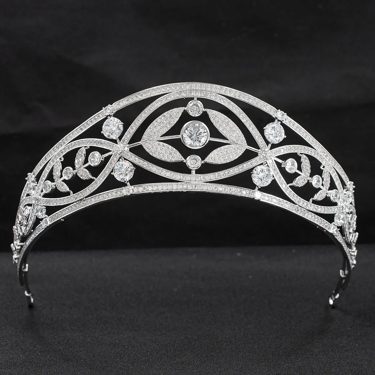 Cubic zircon wedding  bridal royal tiara diadem crown CH10332