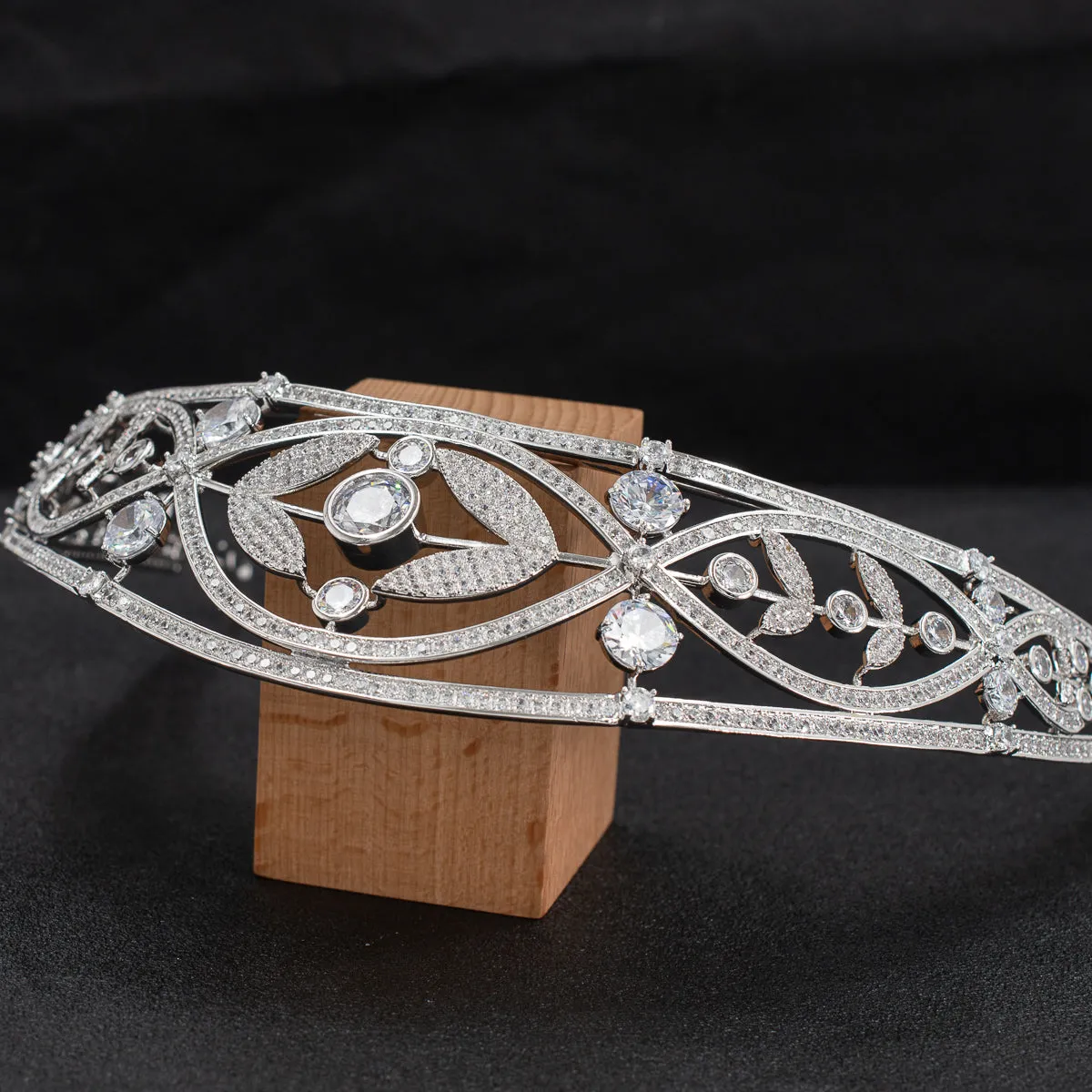 Cubic zircon wedding  bridal royal tiara diadem crown CH10332