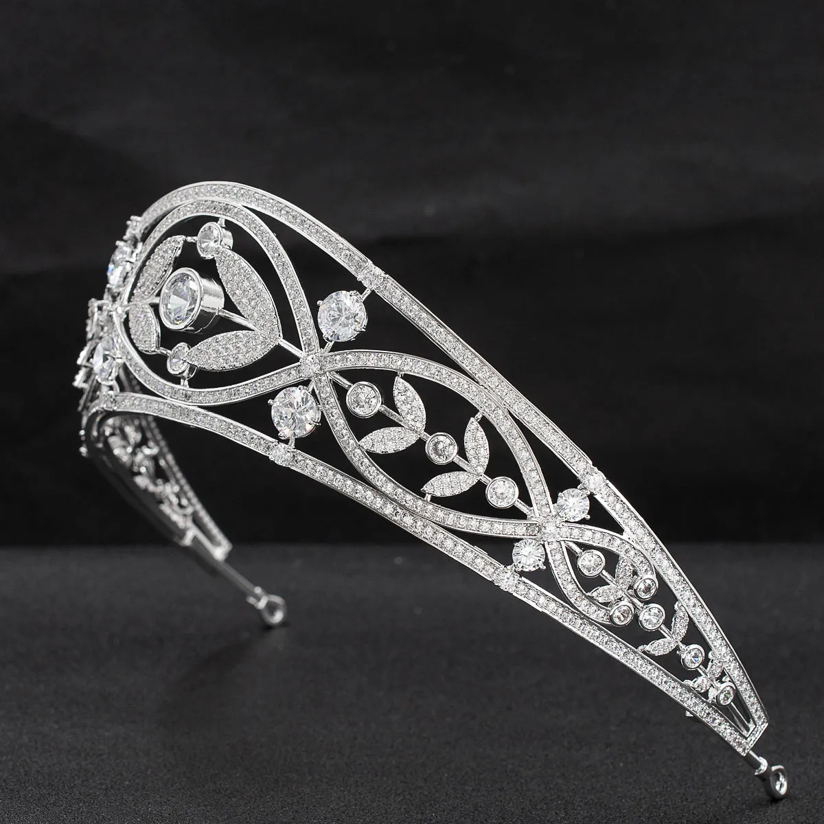 Cubic zircon wedding  bridal royal tiara diadem crown CH10332