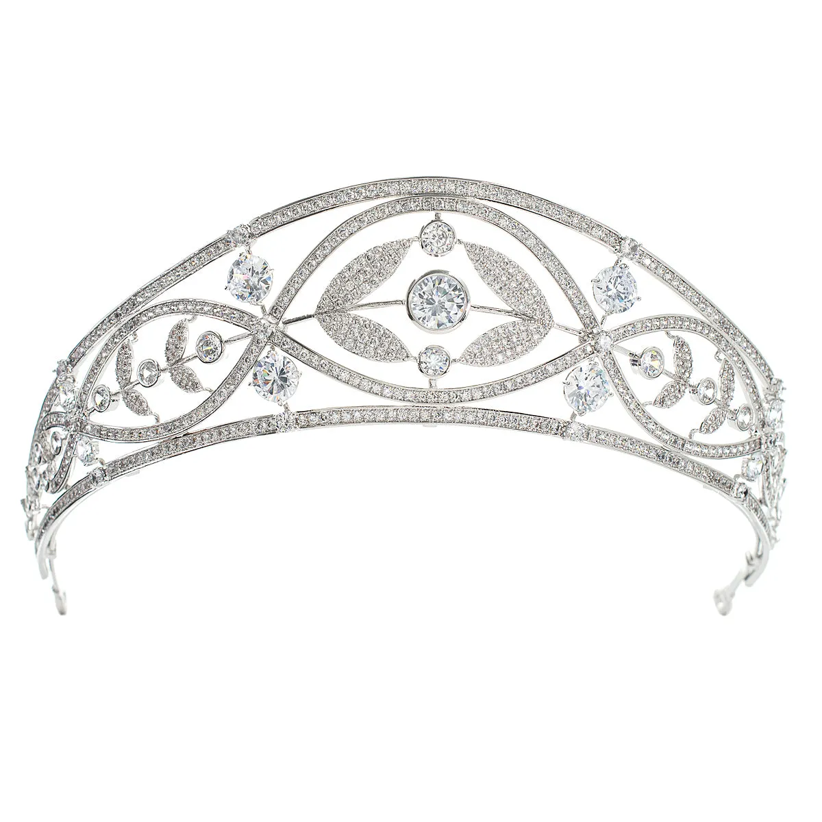 Cubic zircon wedding  bridal royal tiara diadem crown CH10332