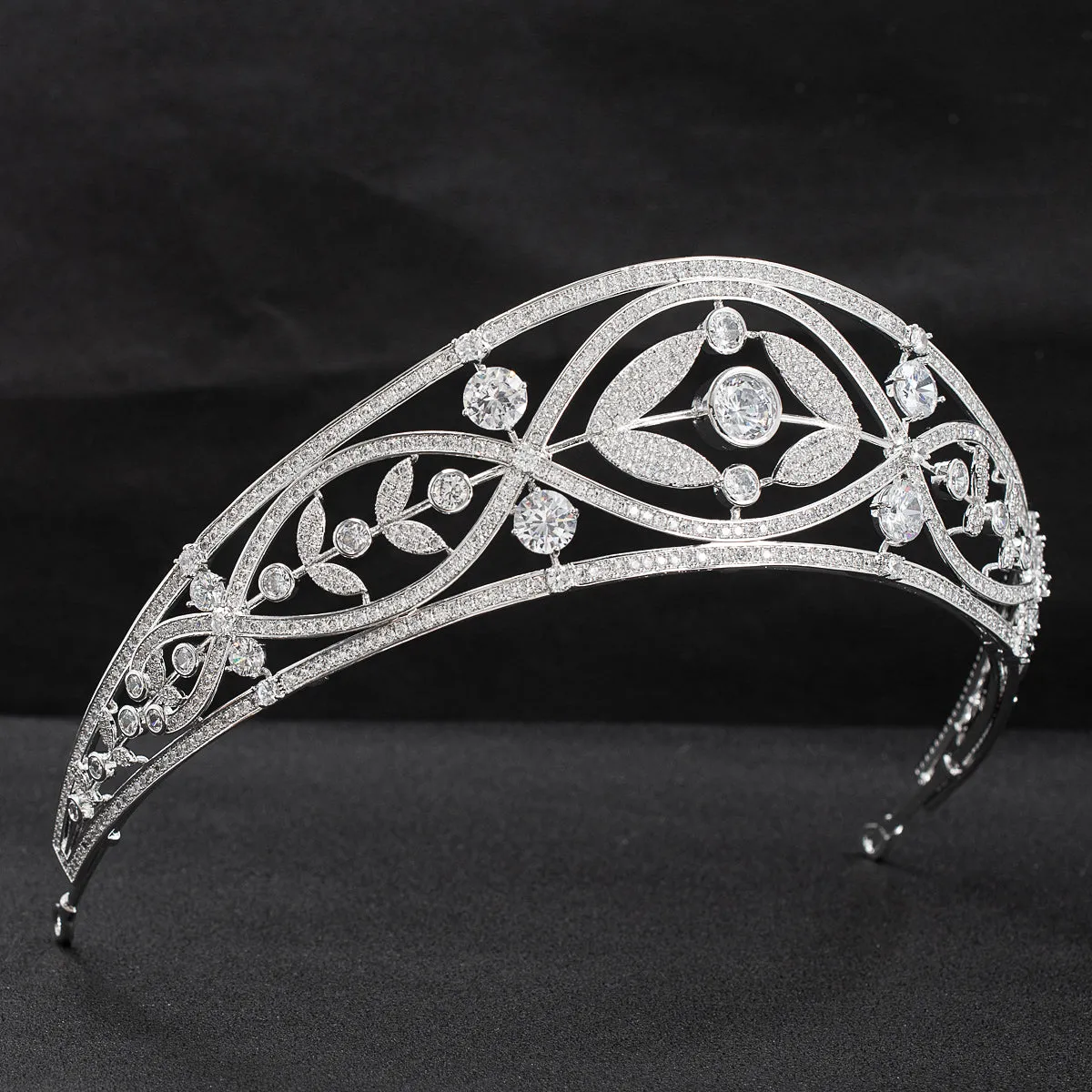 Cubic zircon wedding  bridal royal tiara diadem crown CH10332