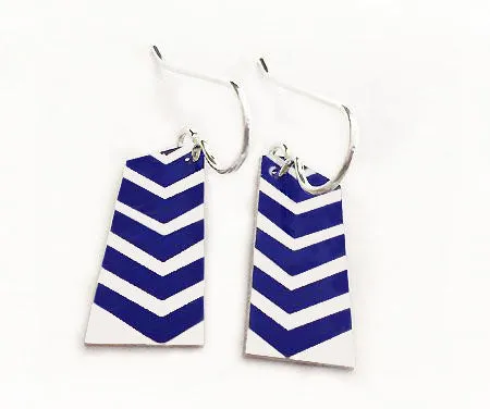 Custom Aluminum Rowing Team Oar Earrings with French Wires