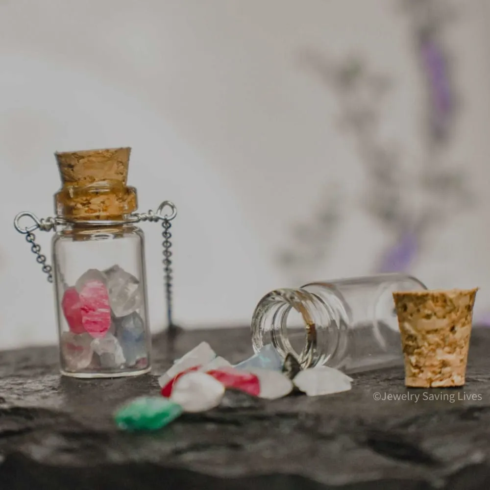 Custom - Birthstone Bottle Necklace
