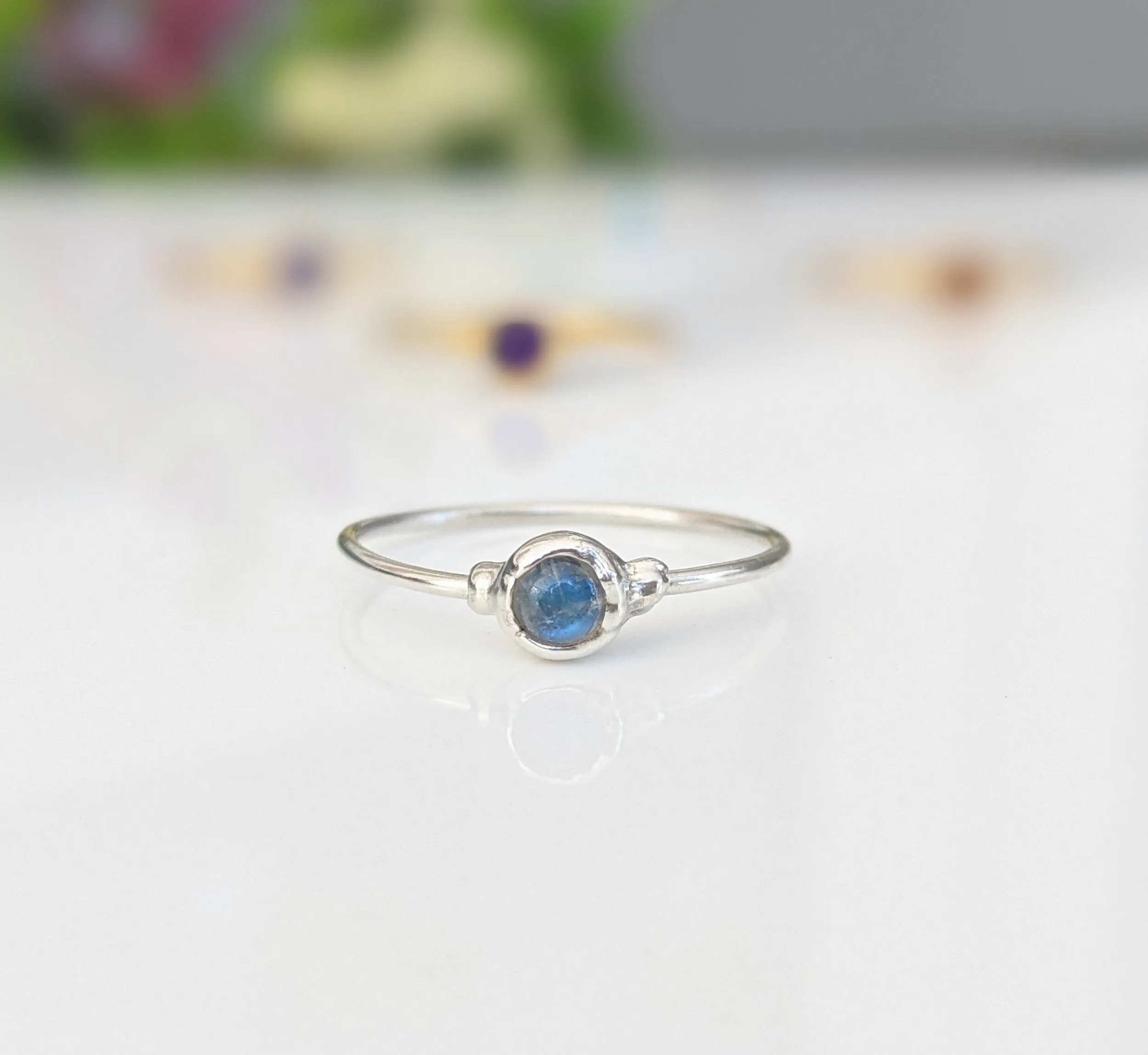 Dainty Moonstone stacking ring