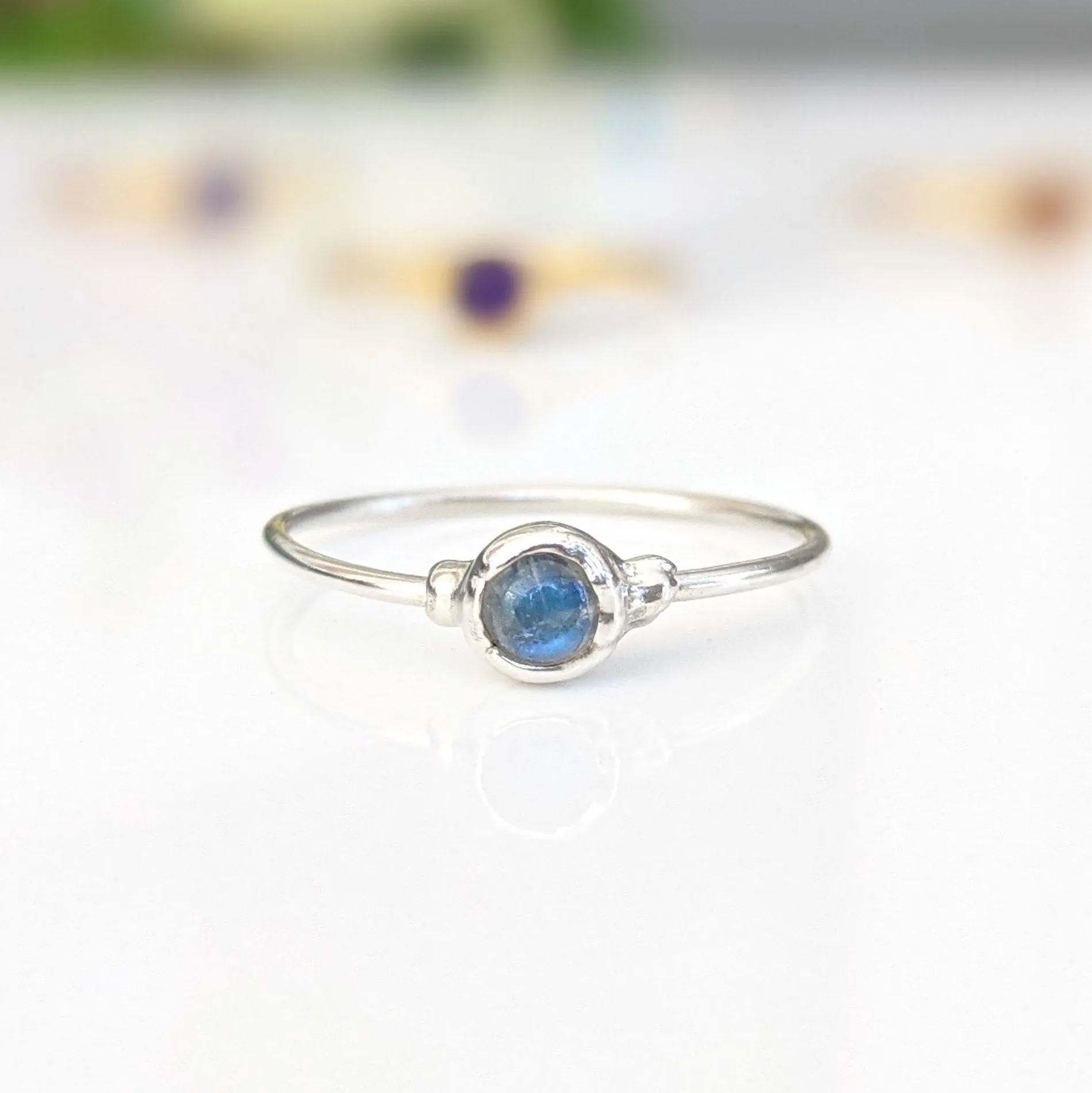 Dainty Moonstone stacking ring