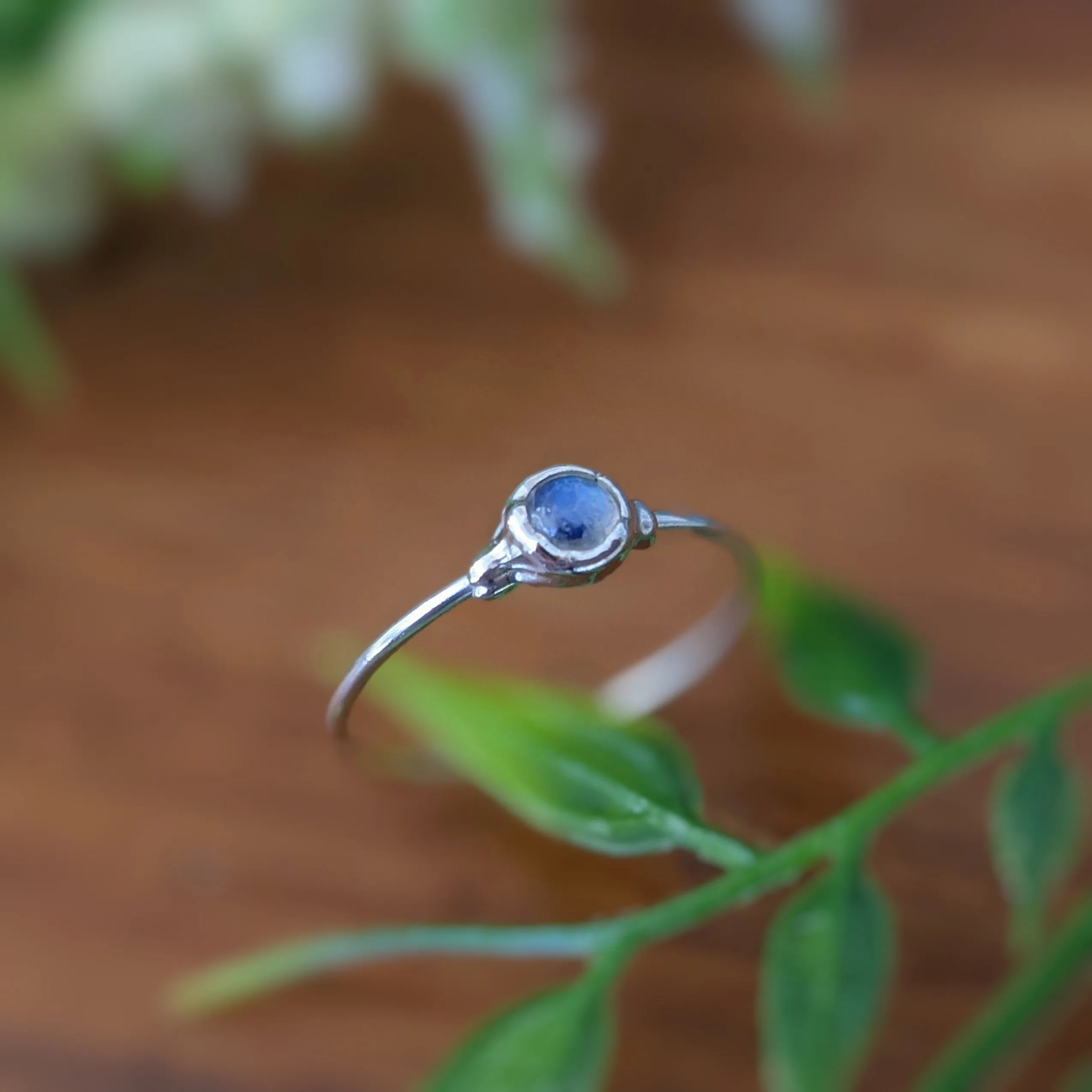 Dainty Moonstone stacking ring