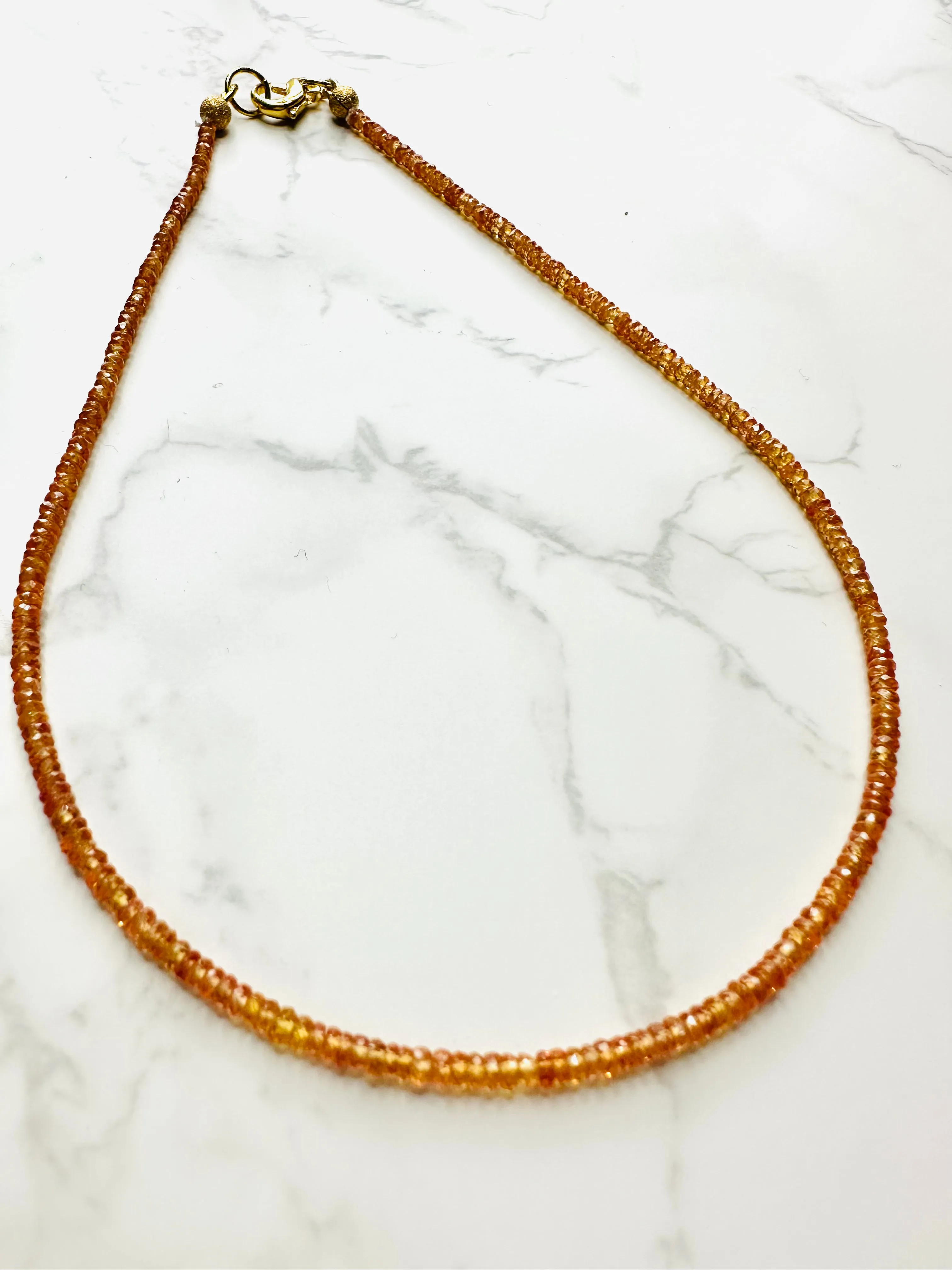 Delicate Faceted Citrine Necklace