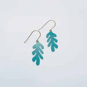 Denz | Mini Matisse Shape earrings in Teal