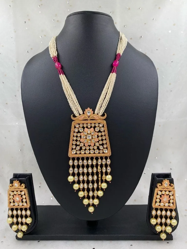 Designer Long Kundan Party Necklace Set For Woman Online By Gehna Shop