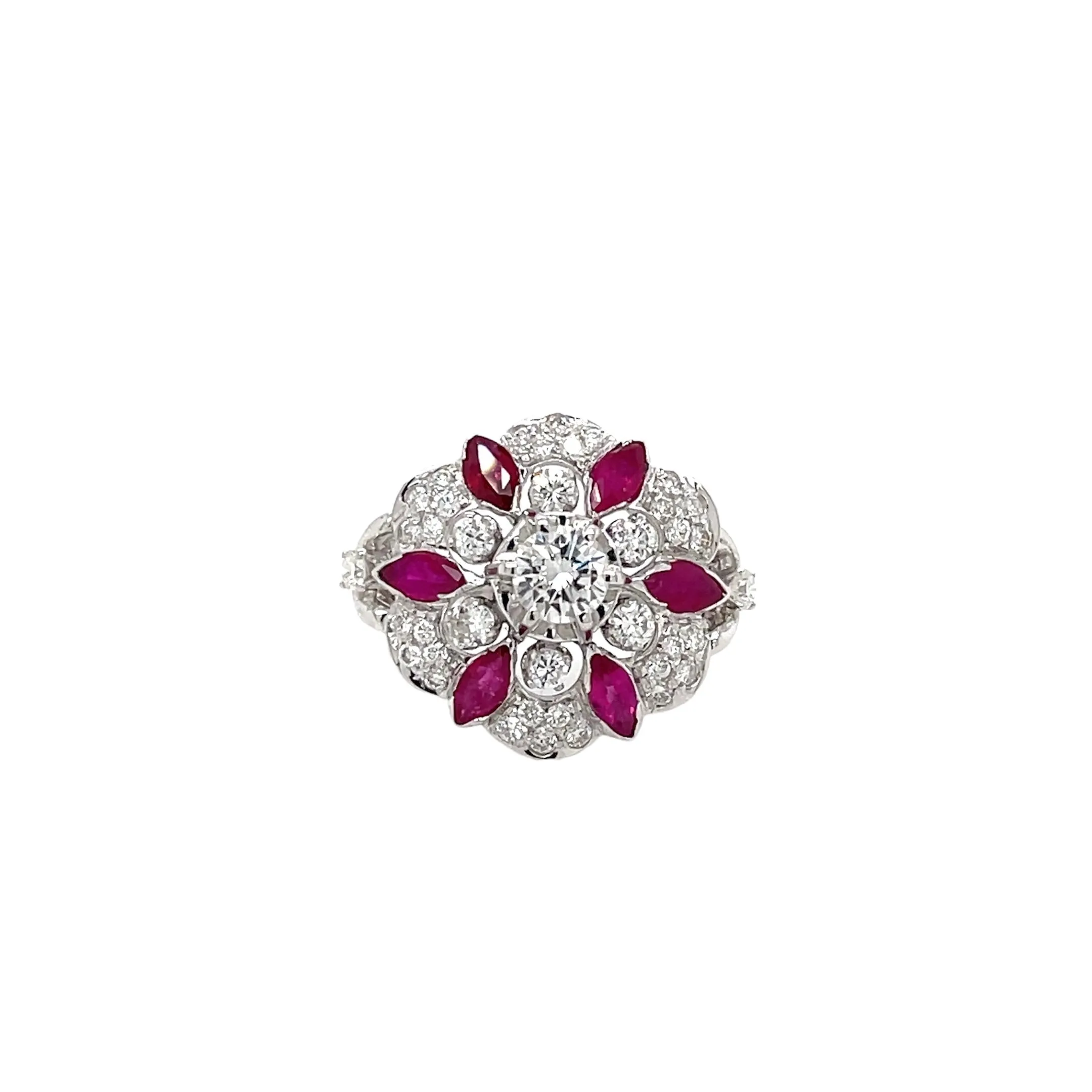 Designer Ruby Diamond Gold Ring