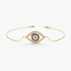 Diamond & Sapphire Lucky Eye Bracelet, Lauren