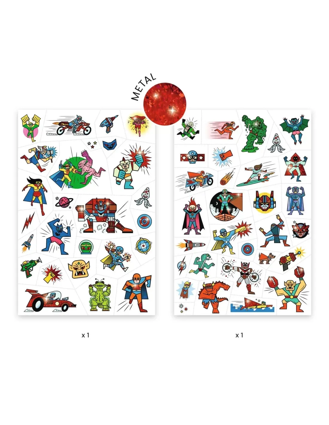 Djeco Tattoos -Hero's vs Villains