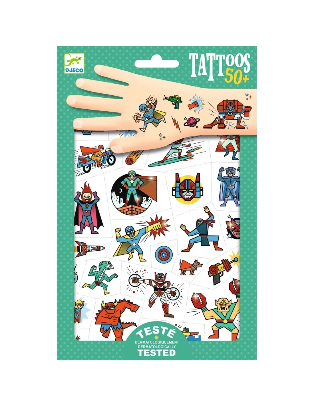Djeco Tattoos -Hero's vs Villains