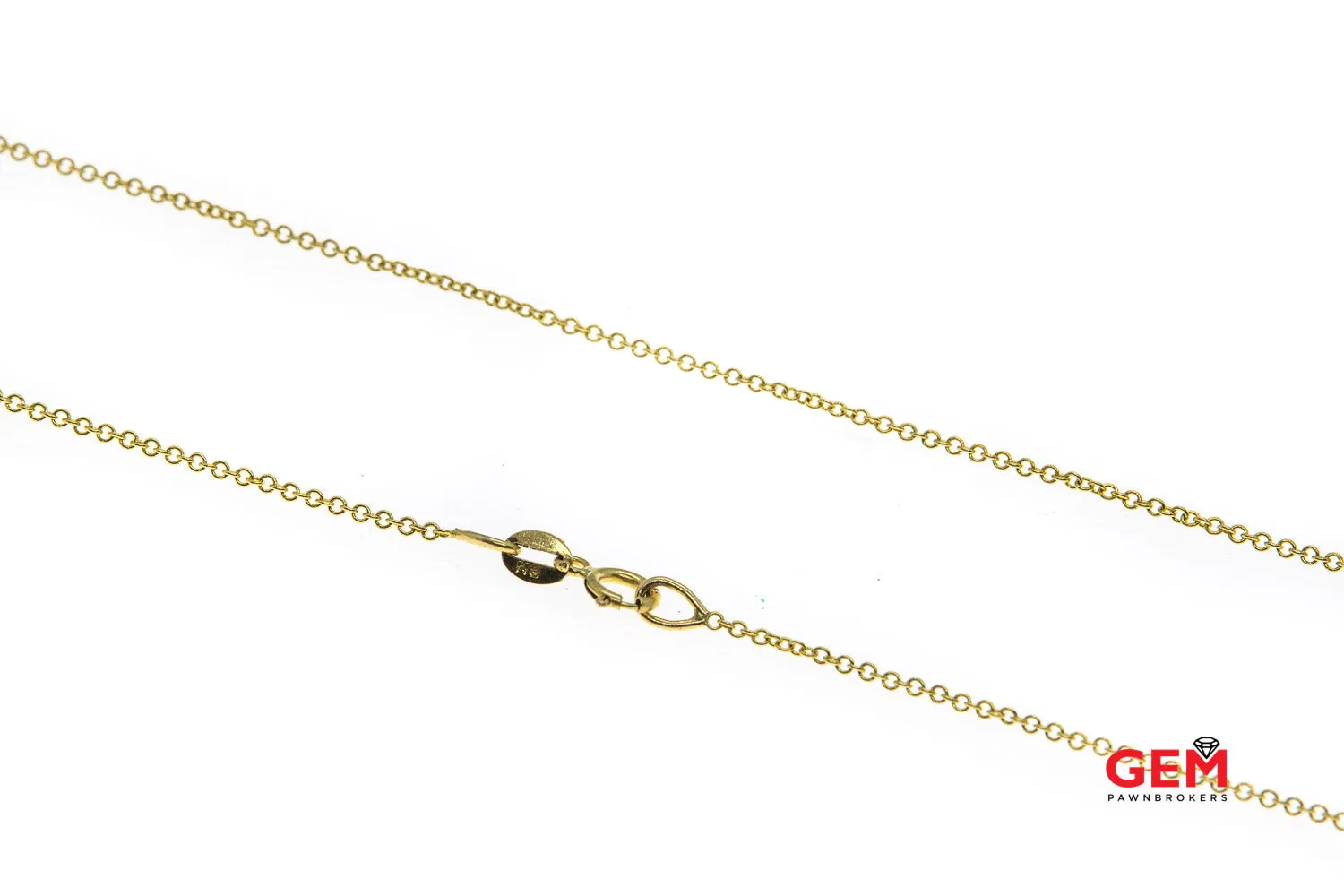 Effy Natural Citrine White & Cognac Diamond Chain Charm 14K 585 Yellow Gold 18" Necklace Pendant