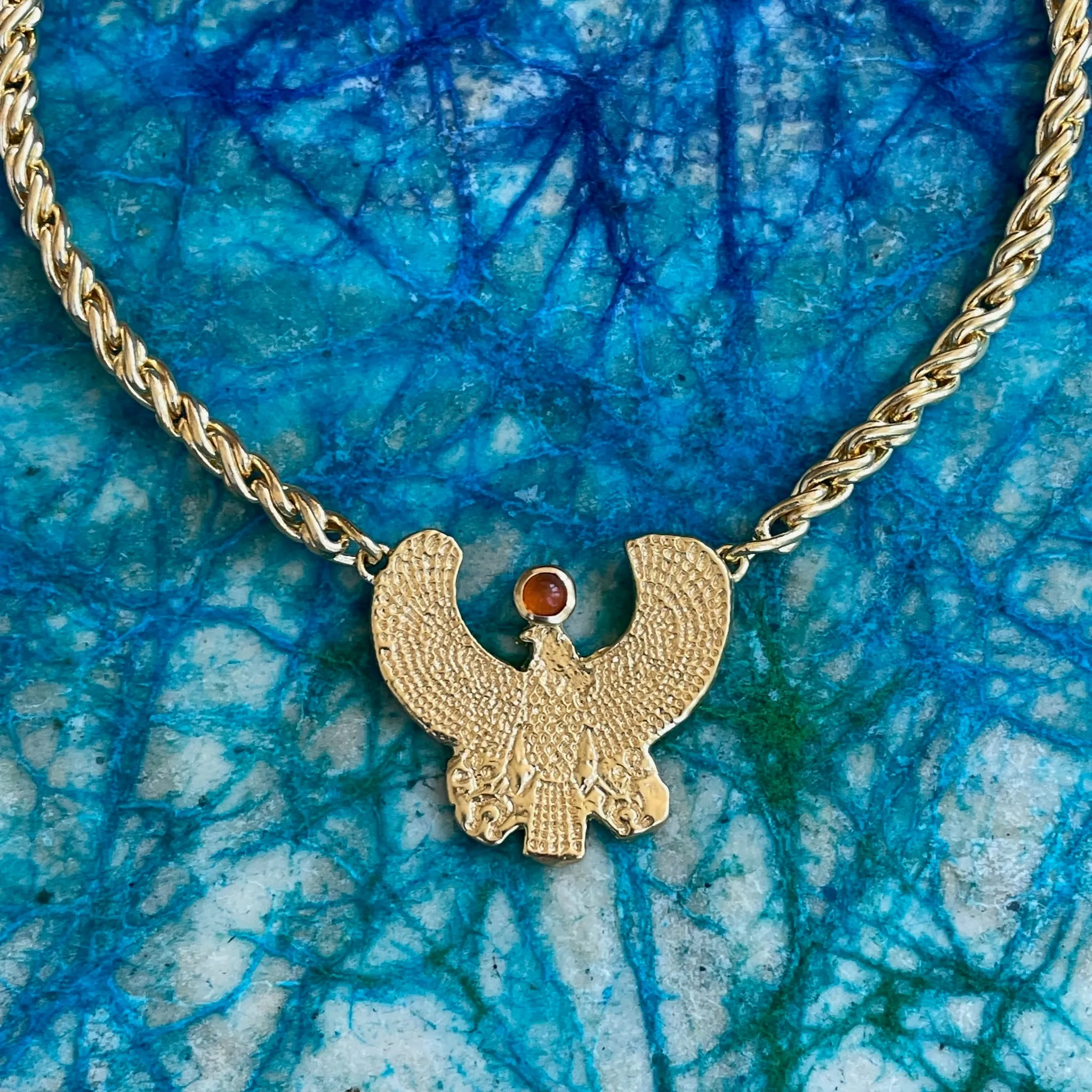 Egyptian Falcon Eye of Horus Necklace