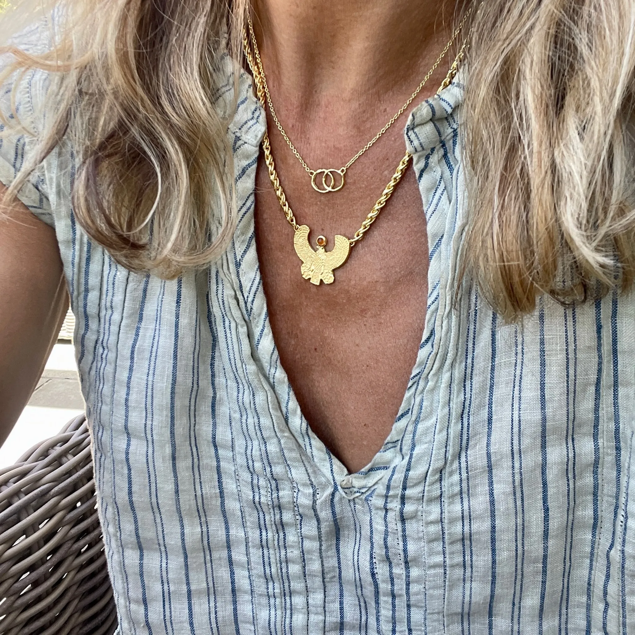 Egyptian Falcon Eye of Horus Necklace