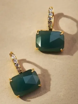 Emerald Cut Huggies
