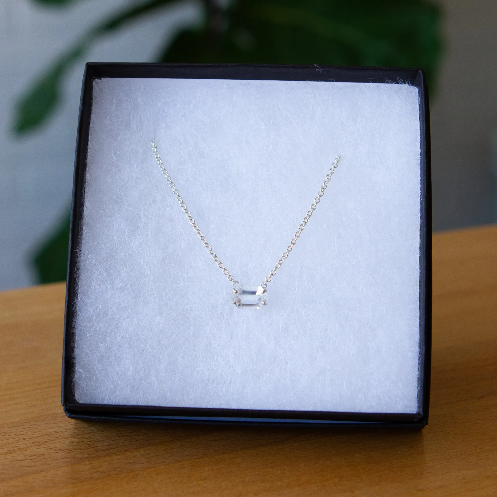 Emerson Quartz Necklace in Silver