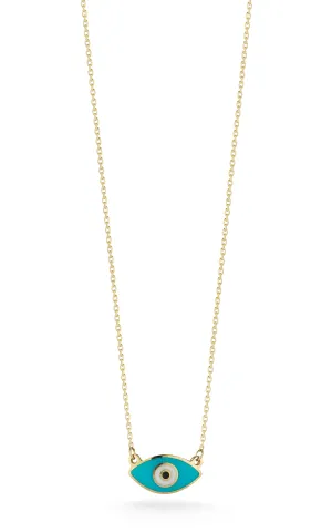 Enamel Evil Eye Necklace