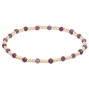 Enewton gemstone gold sincerity pattern 3mm bead bracelet - ruby