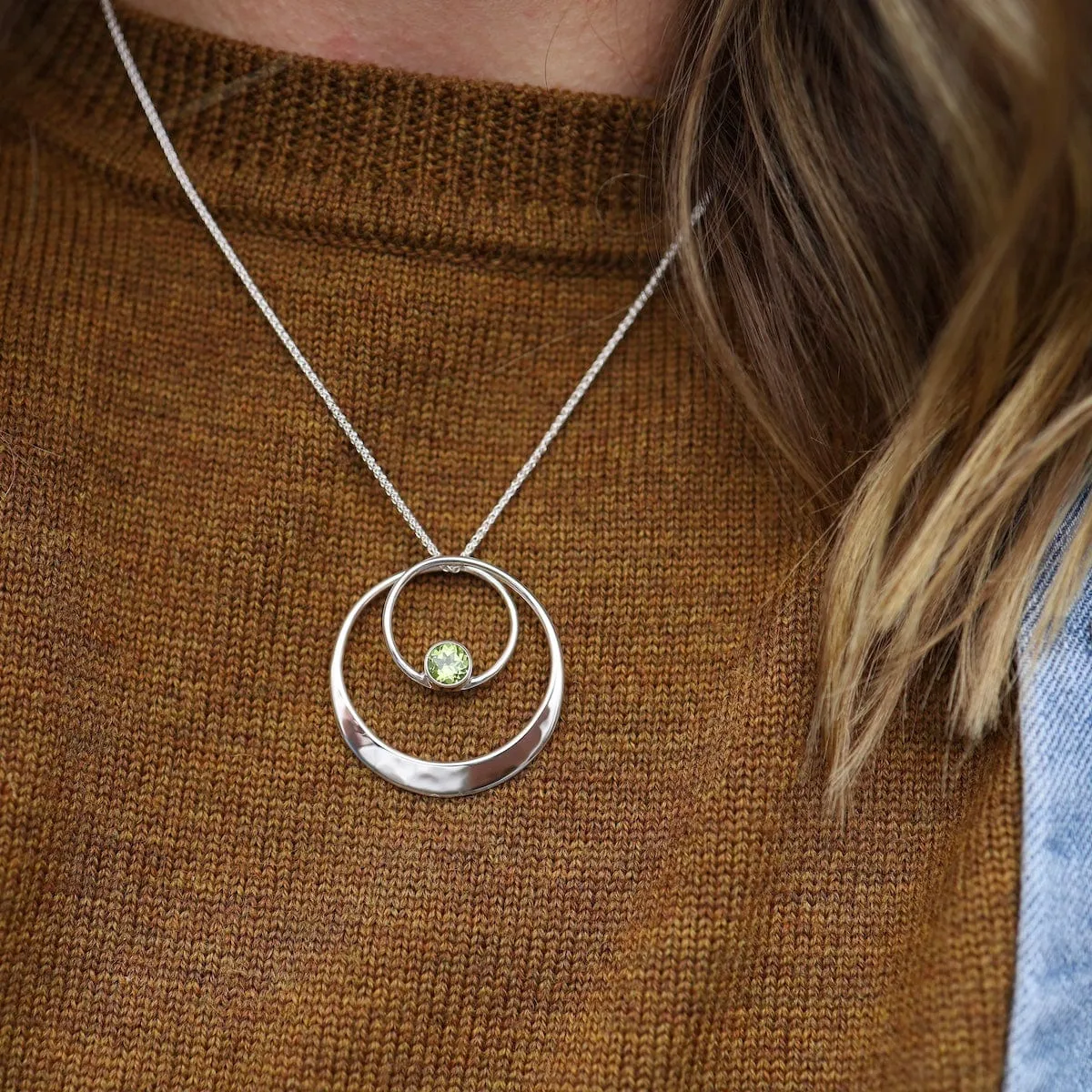 Faceted Peridot Juliet Pendant Necklace