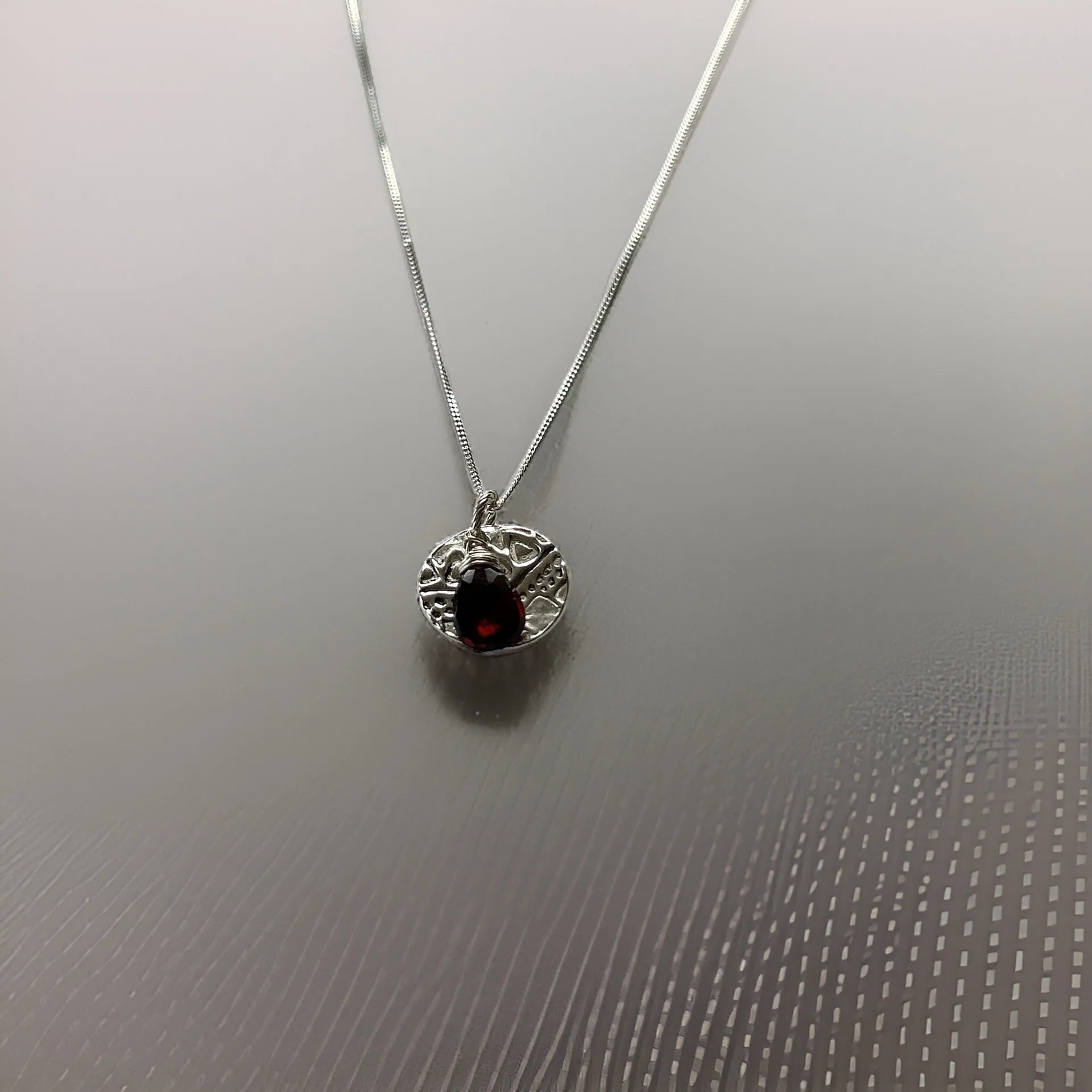 Garnet Birthstone Necklace