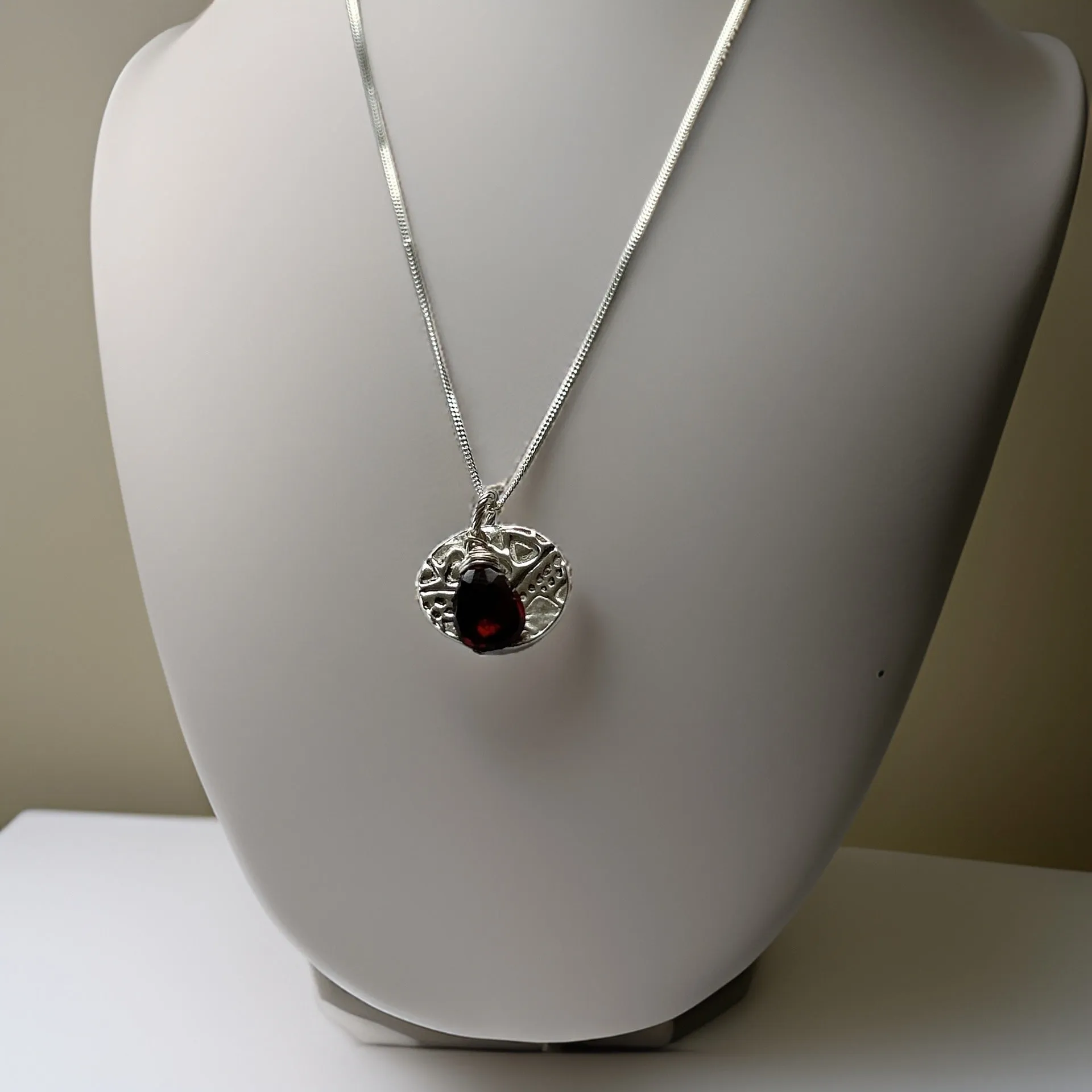 Garnet Birthstone Necklace