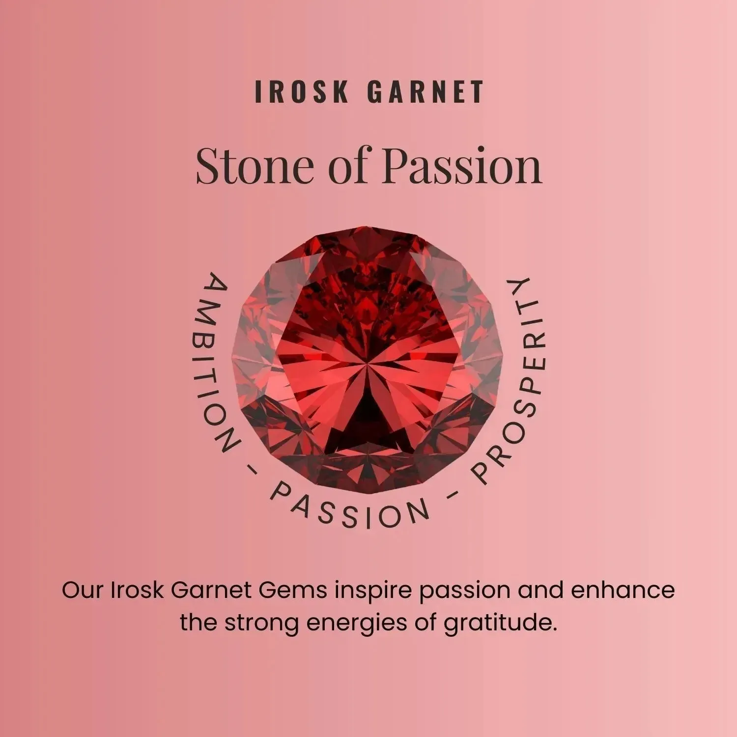 Garnet Infanta Charm Necklace in Sterling Silver