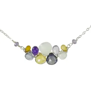 Gemstone Pendant Wrap Necklace NO2055 by Vannucci