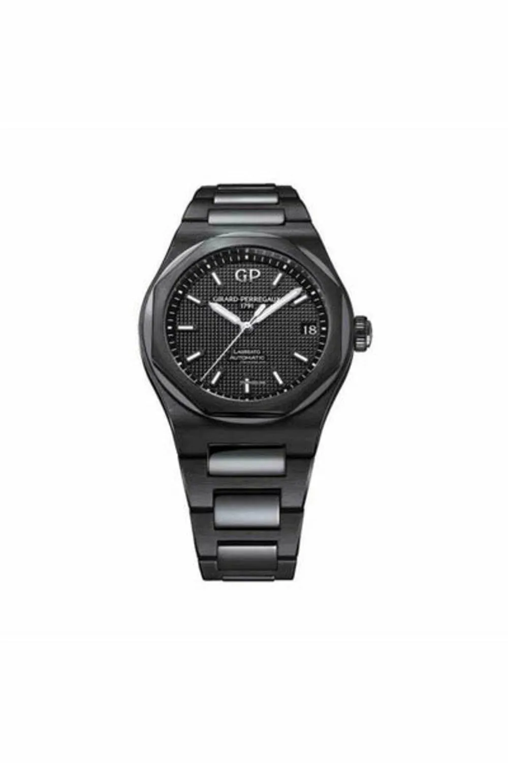 girard perregaux laureato 42mm black ceramic men's watch