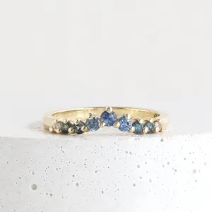 Gradient Sapphire Diadem Band in Yellow