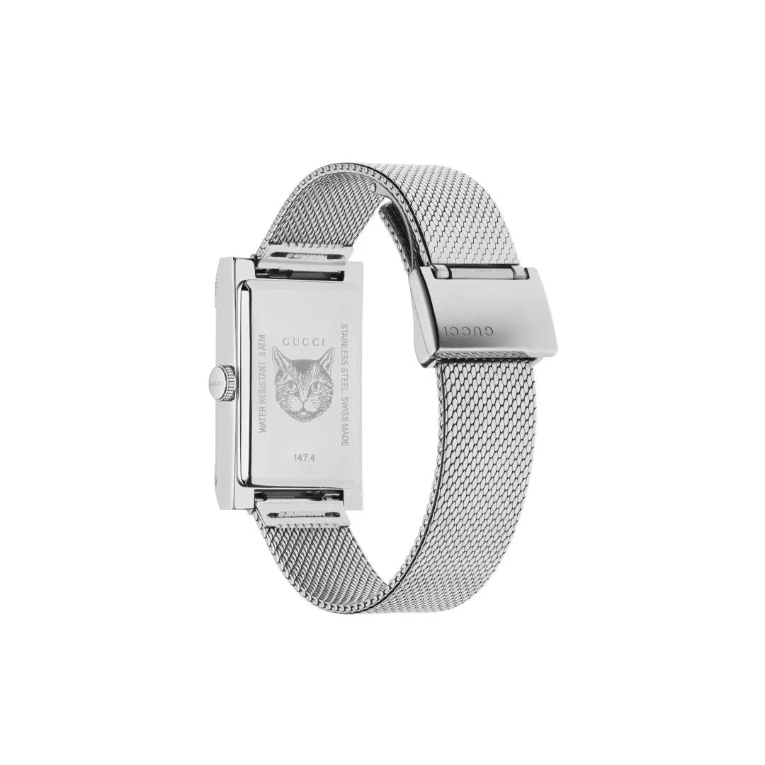 Gucci G-Frame Watch Stainless Steel Mesh 21 x 34mm Quartz