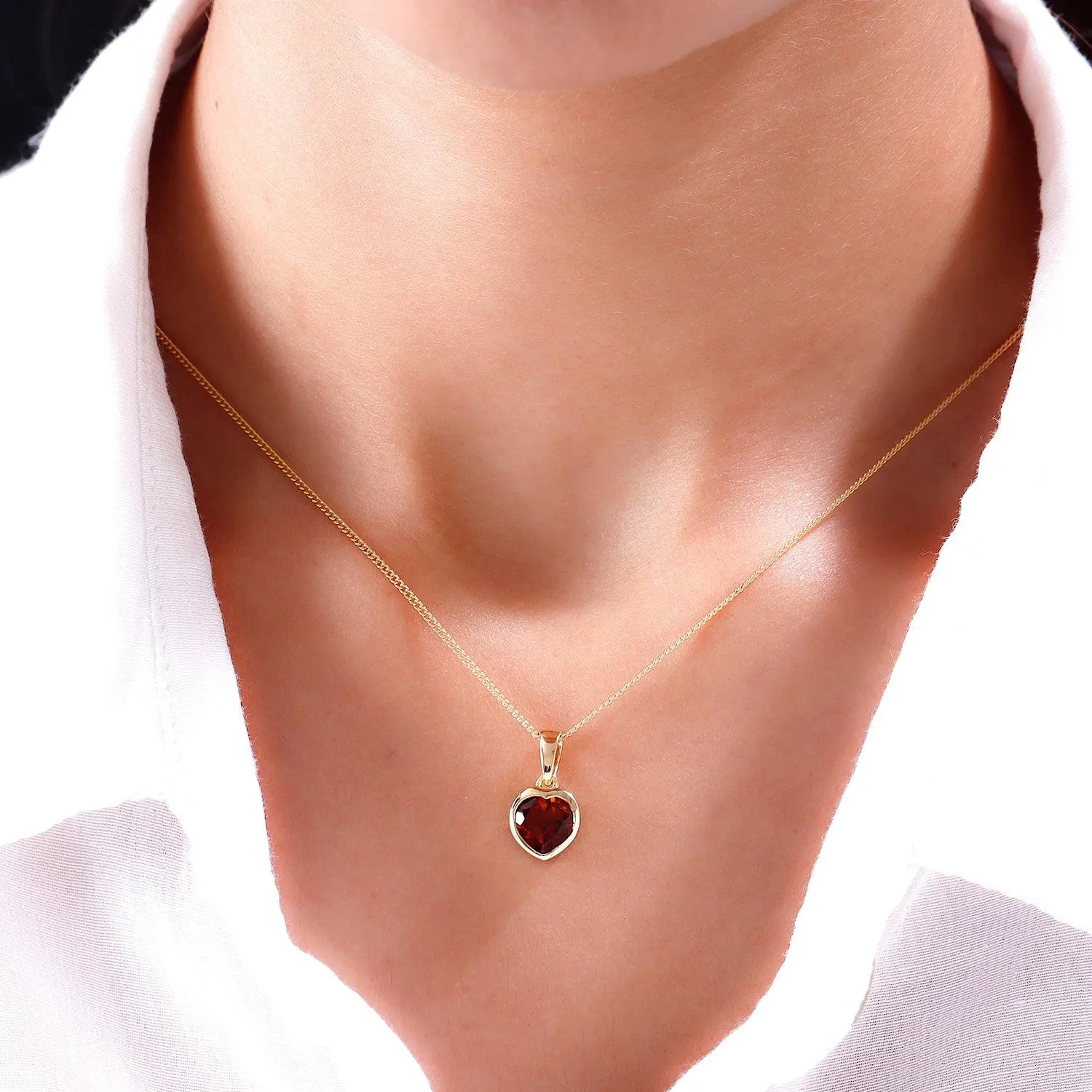 Heart Pendant Necklace , 925 Sterling Silver , Heart Gemstone Pendant , 8 mm Heart Pendant  , Gift for her , Love Necklace, Love Pendant