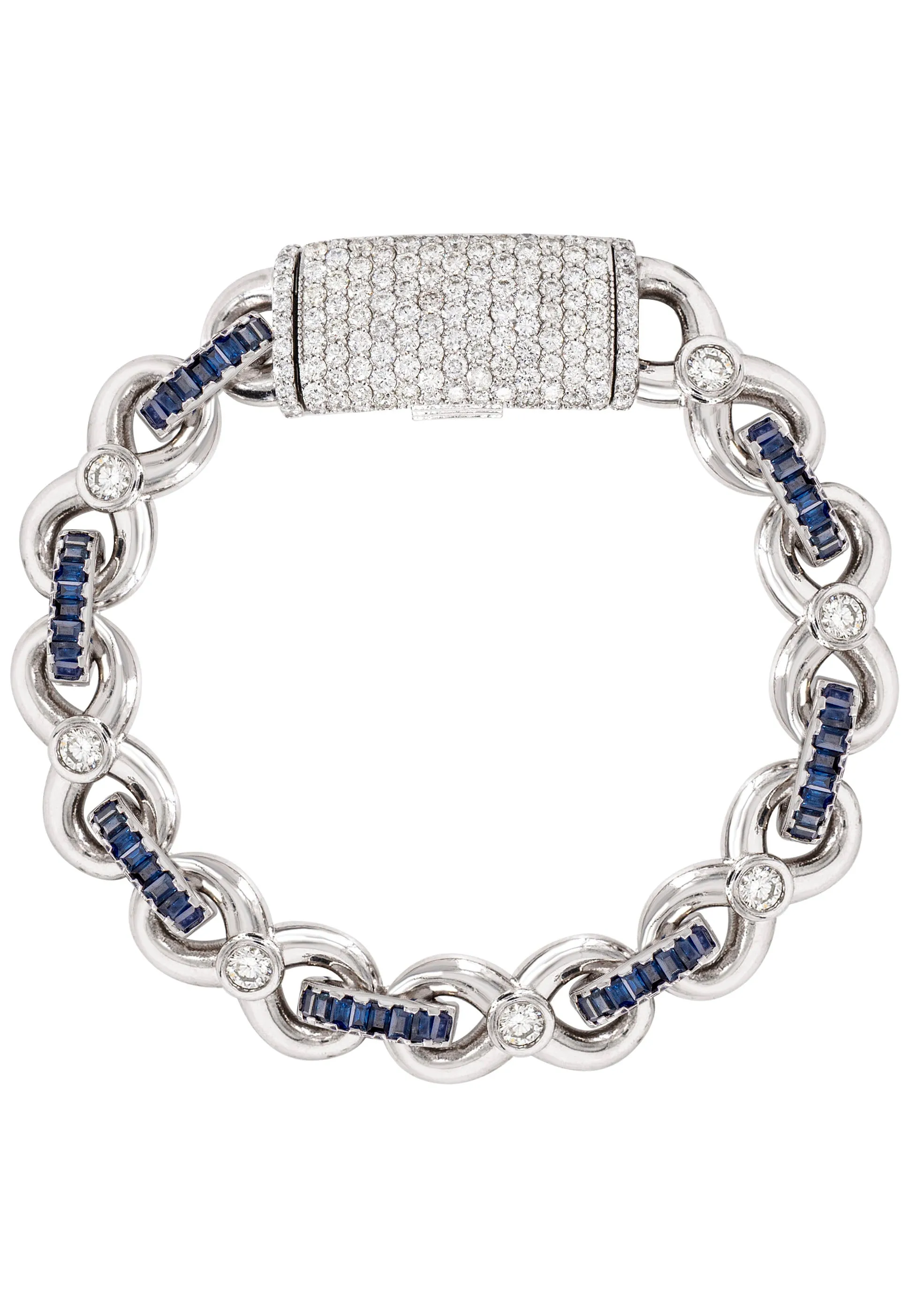 High End Jewelry - Iced Out Sapphire Bracelet