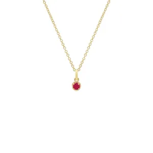 Illusion Set Ruby Pendant Necklace