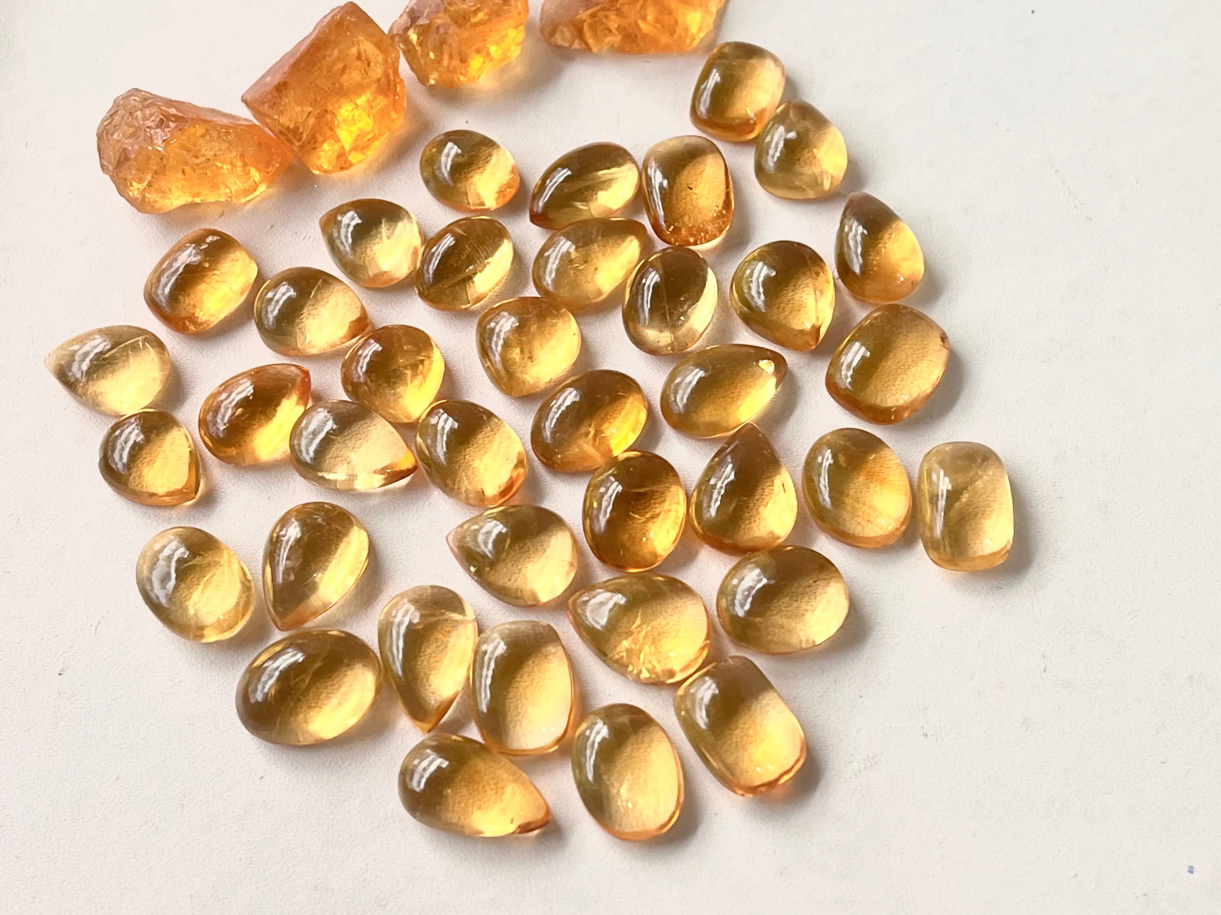 Intense Citrine Cabochon Mix Shape Lot