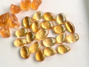 Intense Citrine Cabochon Mix Shape Lot