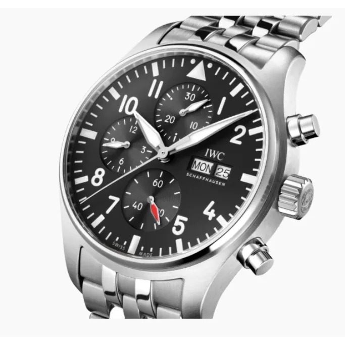 IWC Schaffhausen Pilot's Watch Chronograph Black Dial 43mm
